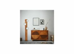 Brilliant Staande lamp Cheesy LED H140cm - FSC - zwart & hout