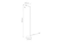 Staande lamp H135cm GU10 - aluminium - zwart