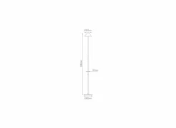 Staande lamp LED H133cm - staal - brons