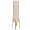 Staande lamp Rafa H107cm E27 - PVC & staal & hevea - beige & naturel