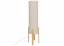 Staande lamp Rafa H107cm E27 - PVC & staal & hevea - beige & naturel