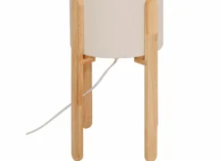 Staande lamp Rafa H107cm E27 - PVC & staal & hevea - beige & naturel