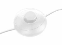 Staande lamp Tilio H195cm E27 - marmer & polyestervezel - wit & goud