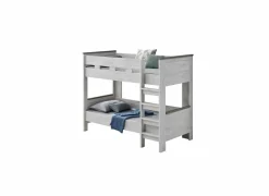 Stapelbed Eline 90x200cm - decor - white oak & autumn oak met bodems