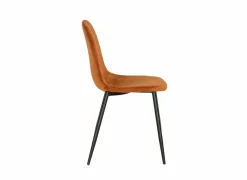 Stoel Charlton 44x53x87cm - fluweel - cognac