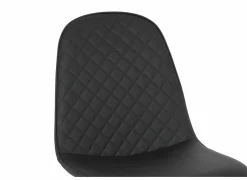 Stoel Chuck 45x42x86cm - lederlook - zwart