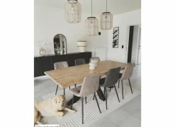 Stoel Churchill 46x54,5x85cm - metaal/stof - antraciet