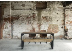 Stoel Frantz 47x57x83cm - lederlook - cognac