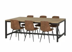 Stoel Furu 45x51x85cm - microvezel - cognac