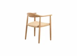 Stoel Harvey 56x52x76,5cm - massief eik rotan - naturel