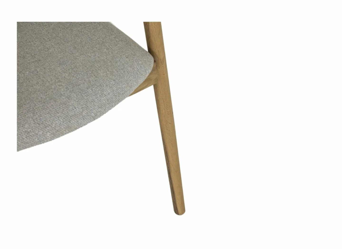 Stoel Herbie 56x55x73cm - eik massief & stof - beige