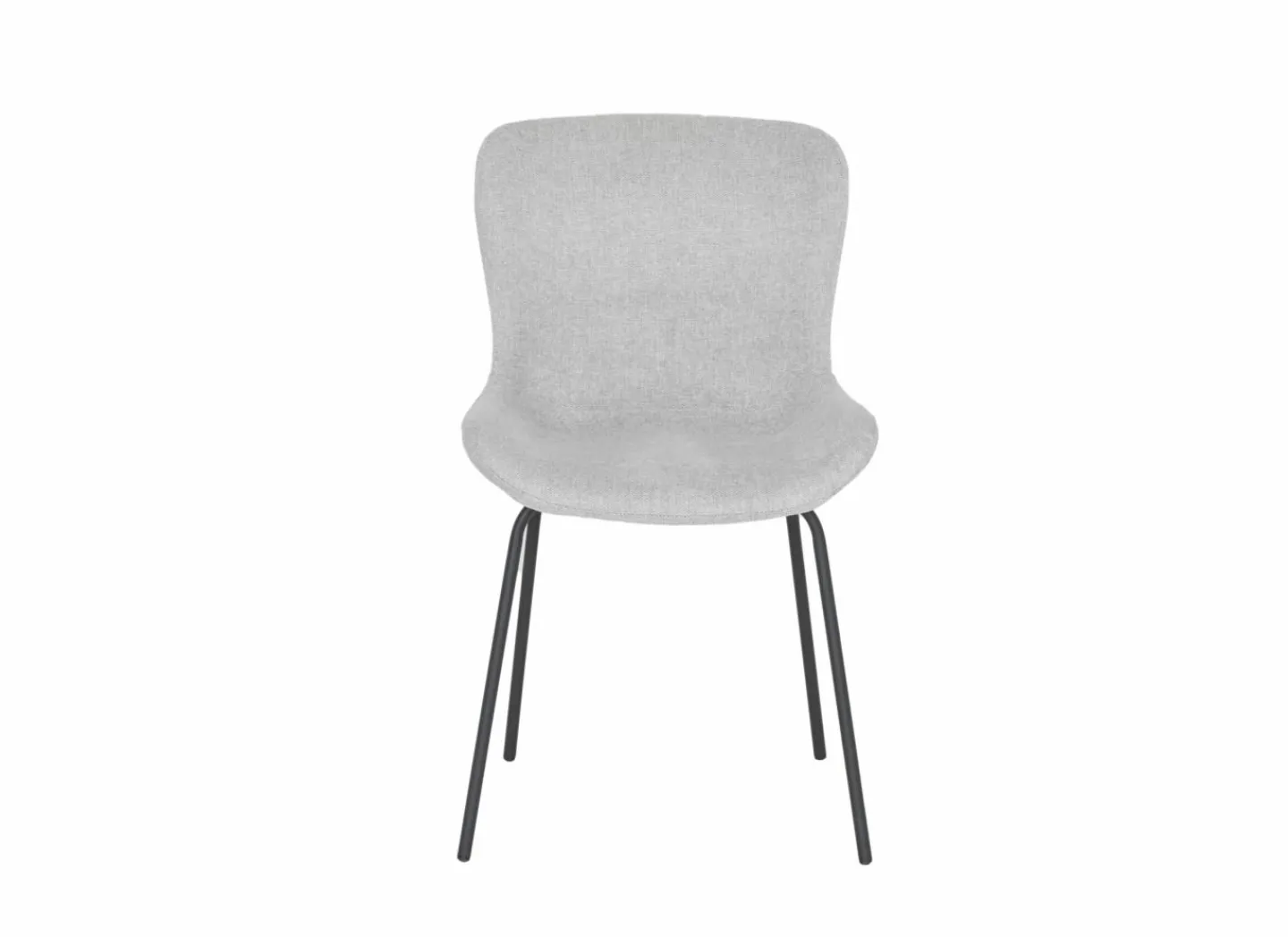 Stoel Jutta 48x57,5x81cm - polyestervezel - lichtgrijs