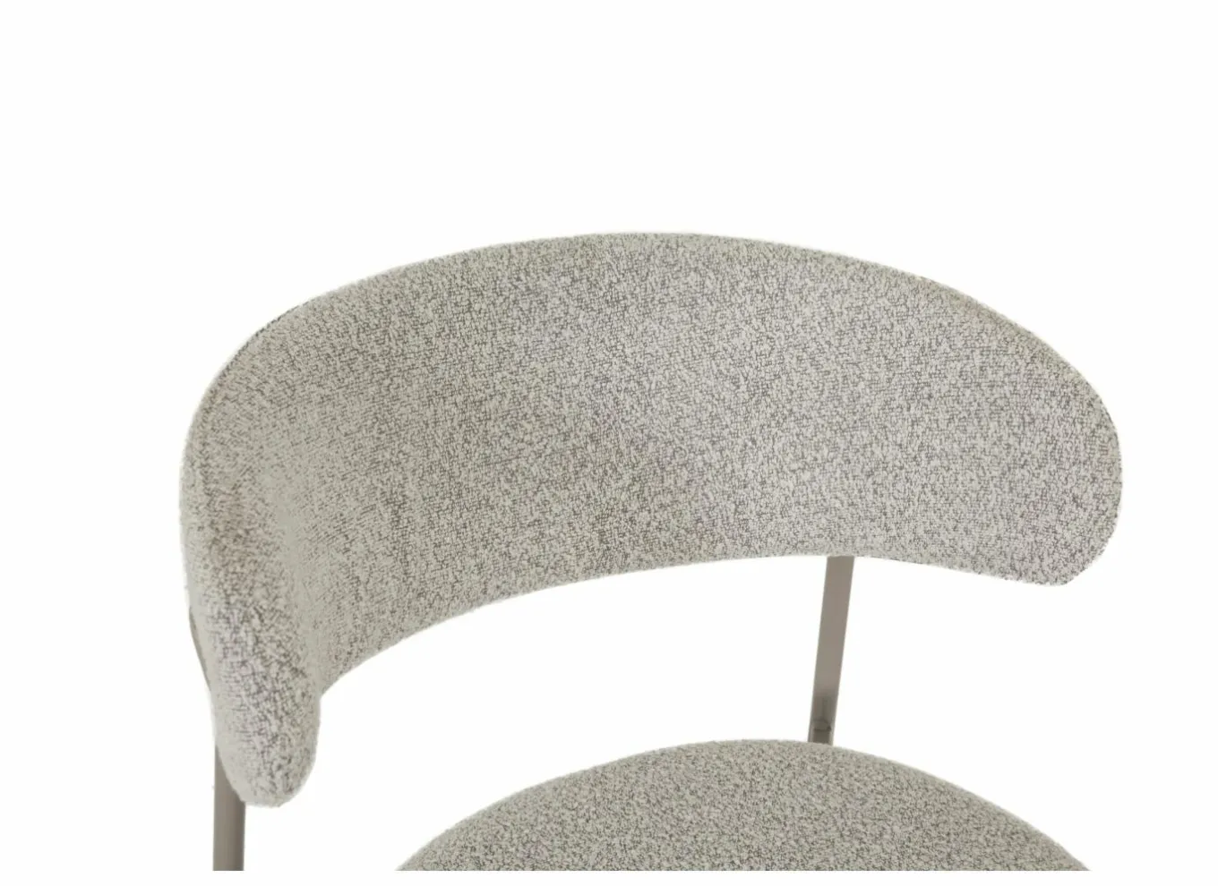 Stoel Luke 54,5x58x79cm - bouclé - taupe beige