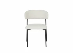 Stoel Luke 54,5x58x79cm - bouclé - wit