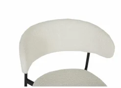 Stoel Luke 54,5x58x79cm - bouclé - wit