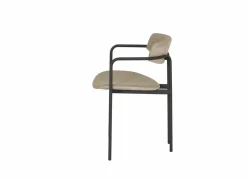 Perfecta Stoel Mirror 56x54x76cm - stof - creme & natuur