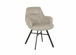 Stoel Nelson 58x63x85cm - stof - toffee