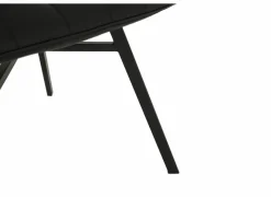 Stoel S190 45,5x56x87,5cm - lederlook - zwart