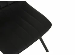 Stoel S190 45,5x56x87,5cm - lederlook - zwart