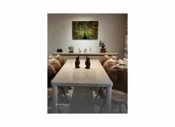 Stoel ST1910 53x66x93.5cm - lederlook - cognac