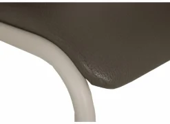 Perfecta Stoel Sunny 44x54x89cm - lederlook - donker taupe