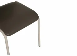 Perfecta Stoel Sunny 44x54x89cm - lederlook - donker taupe