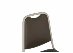 Perfecta Stoel Sunny 44x54x89cm - lederlook - donker taupe