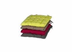 Stoelkussen 38x38cm - katoen - grijs