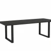 Tafel Aquilano 240x110cm - acacia massief & metaal - zwart