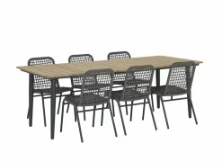 Tafel Brisk 220x100cm - teak massief & aluminium  - naturel