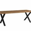 Tafel Estrella 220x95cm - meubelplaat - industrial oak
