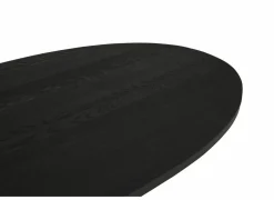 Tafel Mauri 200x115cm - eik massief - zwart