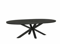Tafel Mauri 250x128cm - eik massief - zwart