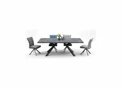 Tafel Rhine 160/220x90cm - melamine - zwart