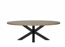 Tafel 260x130cm - decor - old teak & matt black
