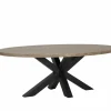 Tafel 183x100cm - decor - old teak & matt black