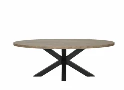Tafel 183x100cm - decor - old teak & matt black