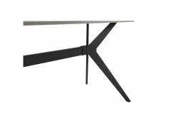 Tafel Zins 160x90cm - metaal - glossy Italian grey