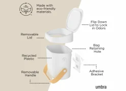 Tafelafvalemmer Bellwood Compost 4L - kunststof - wit