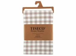 Tiseco Tafelkleed Gingham 150x250cm - katoen - taupe