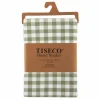 Tiseco Tafelkleed Gingham 150x300cm - katoen - olijfgroen