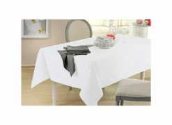 Tafelkleed 200x200cm - polyester & katoen - wit