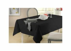 Tafelkleed 150x260cm - polyester & katoen - zwart