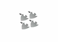 Tafellakengewichten Sterren/Vissen zilver, set van 4