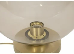 Tafellamp E27 H26cm - metaal/glas - goud