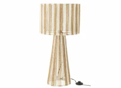 Tafellamp E27 H69cm - papier - wit & naturel