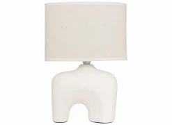 Tafellamp Gaby H31,5cm E14 - stoneware - wit