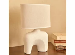 Tafellamp Gaby H31,5cm E14 - stoneware - wit