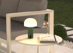 Tafellamp Jany Outdoor Ø15xH22cm - kunststof - groen met USB