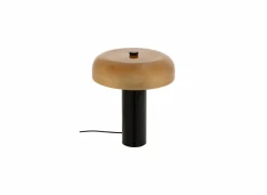 Tafellamp Jody E27 H27cm - glas & metaal - amber